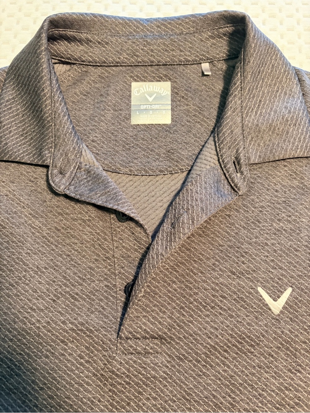 Callaway Men’s Charcoal Patterned Golf Polo